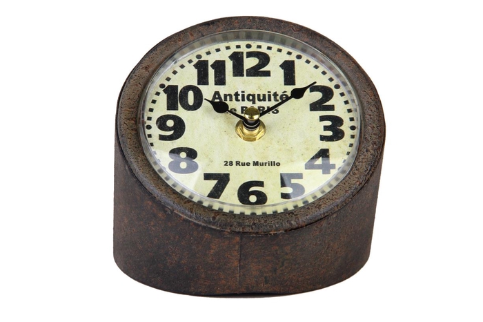 <h4>Clock Table Mtl 15x12cm Vintag</h4>