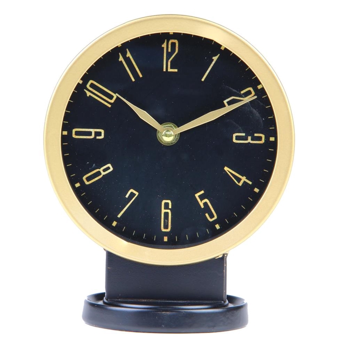 <h4>Clock Table Mtl 15x18cm Gold/b</h4>