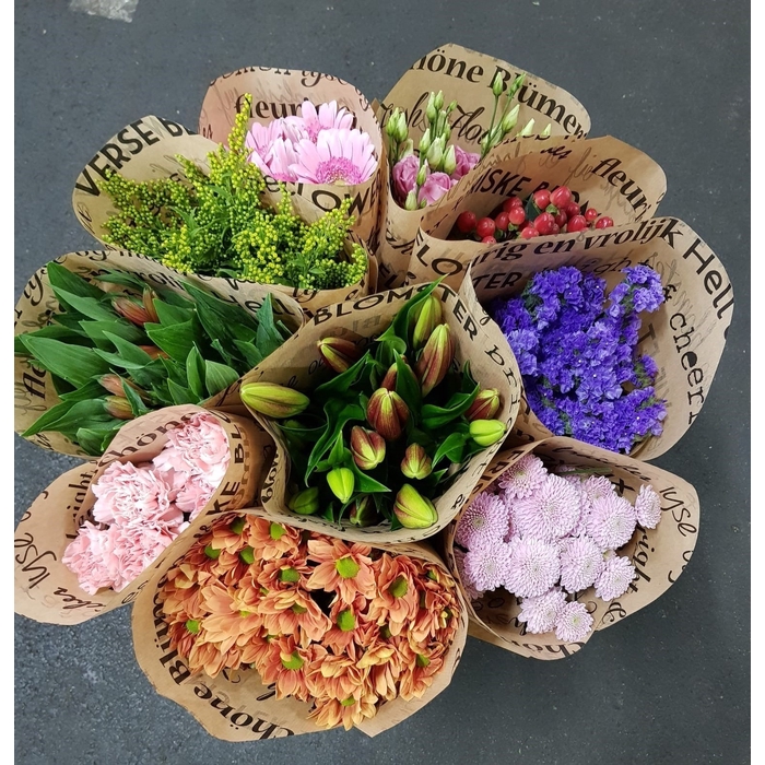 <h4>Bouquet Mono ASSORTIE x5 mix 50cm</h4>