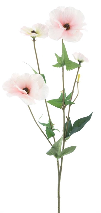 Decorative paper flowers Poppies D 4.5cm 6 pcs. coffee color