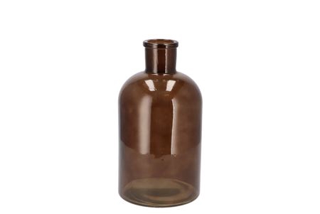 <h4>Dry Glass Bottle Light Brown 15x27cm</h4>