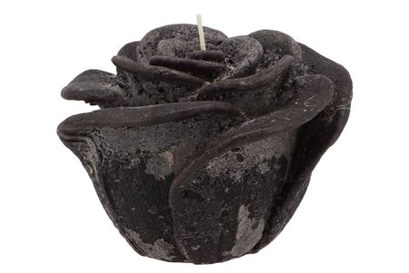 <h4>Kaars Roos Black 14x12cm</h4>