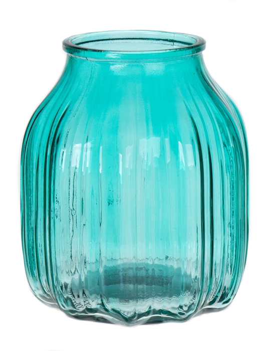 <h4>DF02-664321700 - Vase Suko d8.5/13.8xh16 turquoise</h4>