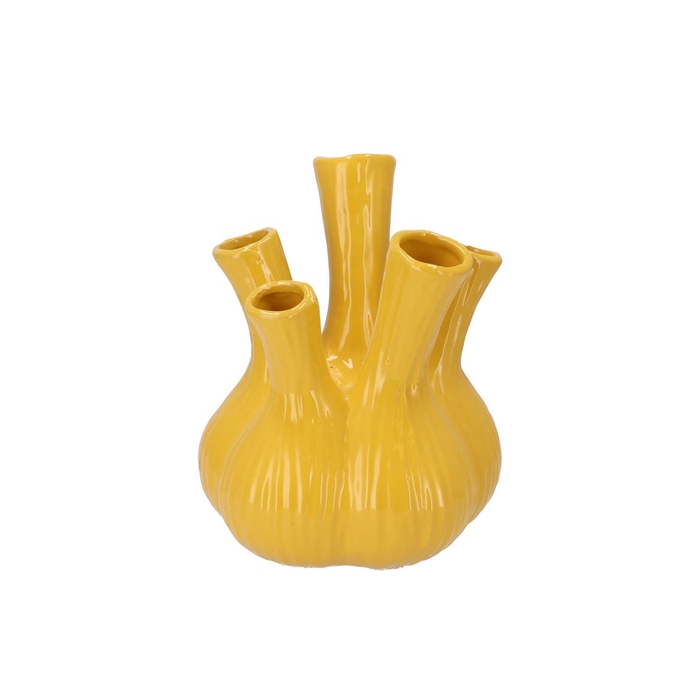 <h4>Aglio Shiny Yellow Vase 22x28cm</h4>