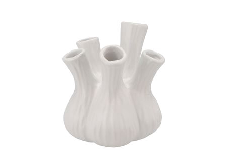 <h4>Aglio Mat White Vase 17x20cm</h4>
