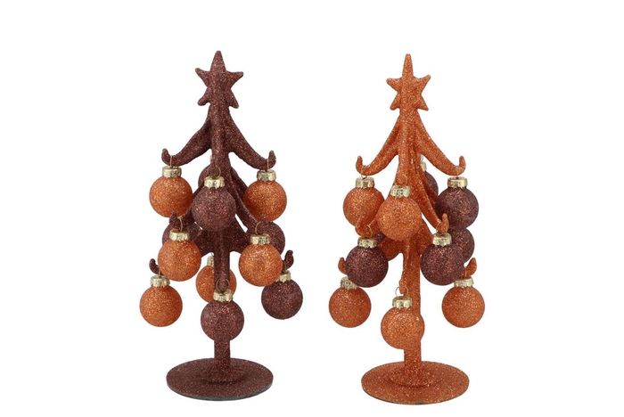 <h4>Sparkly copper/orange x-mas tree ass 7 5x20cm</h4>