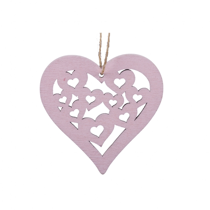 <h4>Valentijn Deco hanger hart hout  7cm x6</h4>