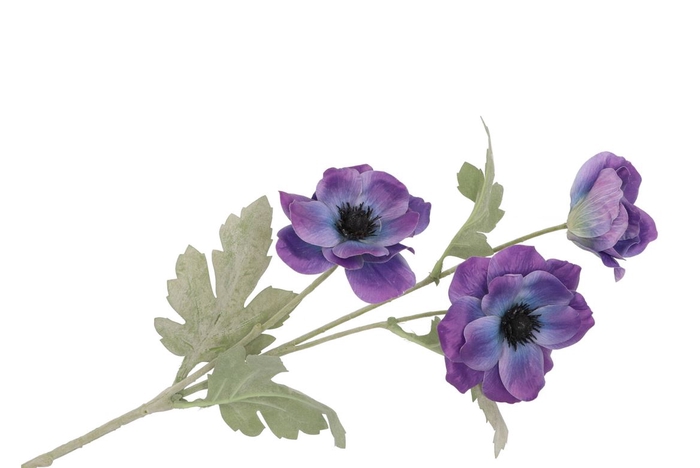 <h4>Silk Anemoon 3x Purple 70cm</h4>