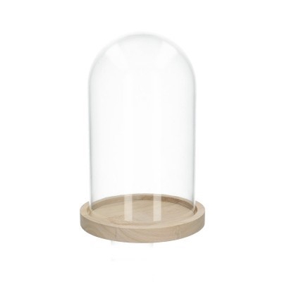 <h4>Glas Stolp+hout d12*20cm</h4>
