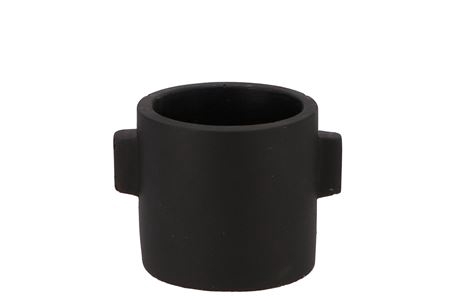 <h4>Concrete Ears Black Pot 11x8cm</h4>