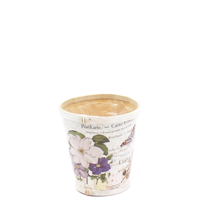 <h4>Hout Flower pot d13*14cm</h4>