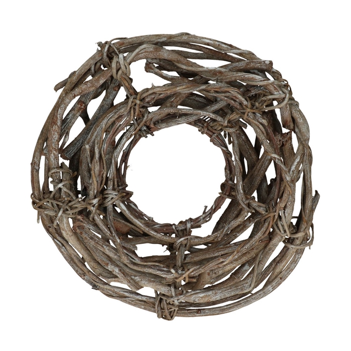 <h4>Wreath d38cm Angle vine open frosted</h4>