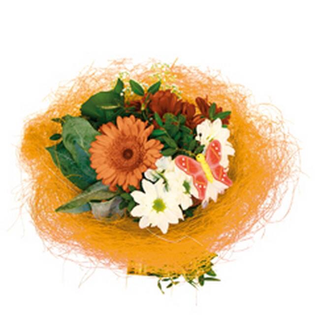<h4>Bouquet holder sisal round loose Ø20cm orange</h4>