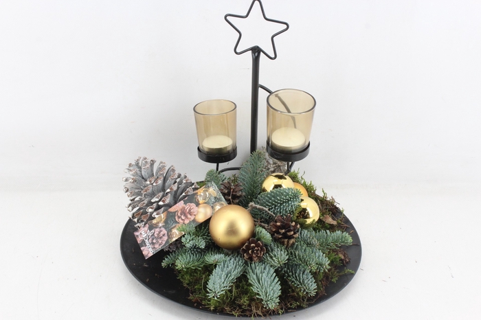 <h4>arr5 Kerst MB453 - Black plate STD goud</h4>