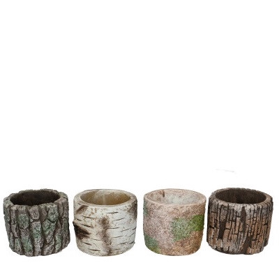 <h4>Keramiek Pot hout look d6.5*7cm</h4>