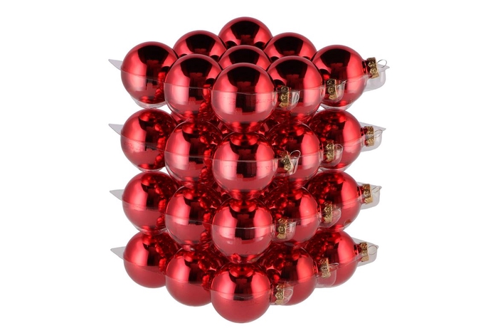<h4>Glass Ball Glans Rood 57mm P/36</h4>