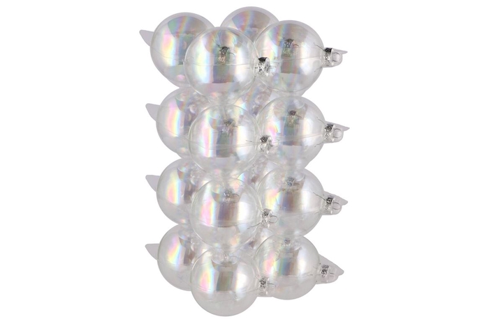 <h4>Glass Ball Clear Pearl 80mm P/16</h4>