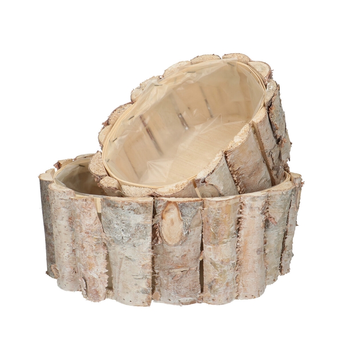 <h4>Hout Planter berk S/2 29*23*12cm</h4>
