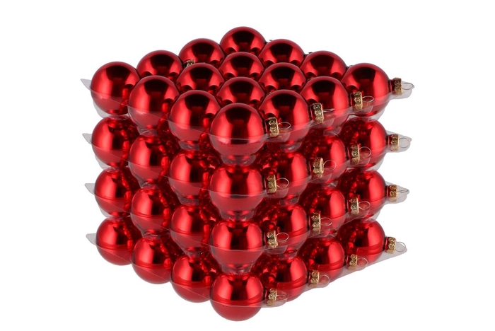<h4>Glass Ball Glans Rood 40mm P/64</h4>