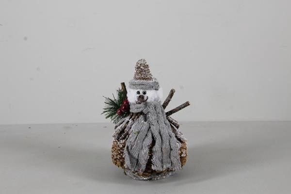 <h4>Fig. Snowman Grey Scarf H:20cm</h4>