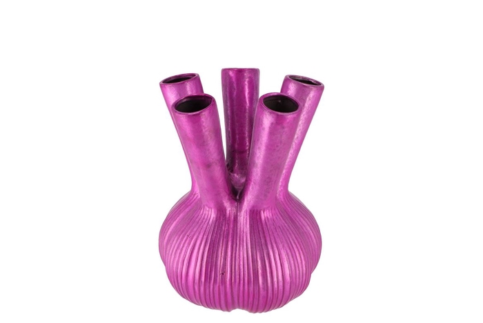 <h4>Aglio Straight Fuchsia Vase 16x16x19cm</h4>