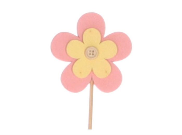 <h4>Deco Stem Flower Mellow 6pc 50cm Pink Yellow Slv</h4>