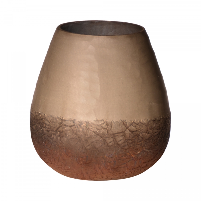 <h4>Glass Ball vase carved d15*15cm</h4>