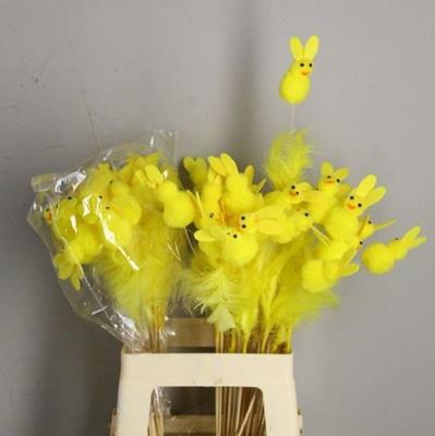 <h4>Stick Rabbit+feather Yellow</h4>