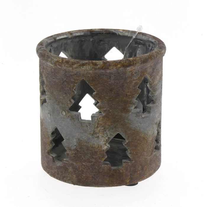 <h4>Tealight Conc/tree Ø11x11 Rust</h4>