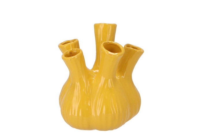 <h4>Aglio Shiny Yellow Vase 17x20cm</h4>