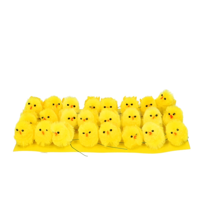 <h4>Easter Deco chenille baby chick.6.5cm x24</h4>