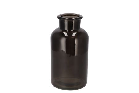 <h4>Dry Glass Black Clear Milk Bottle 10x20cm</h4>