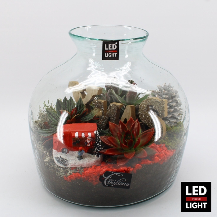 <h4>XMAS-23015LED Kerst creatie terrarium</h4>