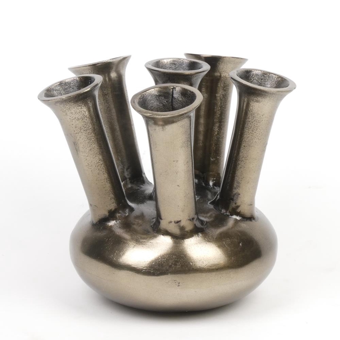 <h4>Alu Vase Antique Nickel O 20cm</h4>