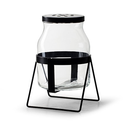 <h4>Glas Vaas +stand d14*18cm</h4>