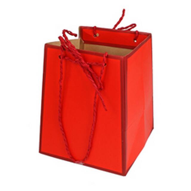 <h4>Bag Easy carton 12/12x15/15xH18cm red</h4>