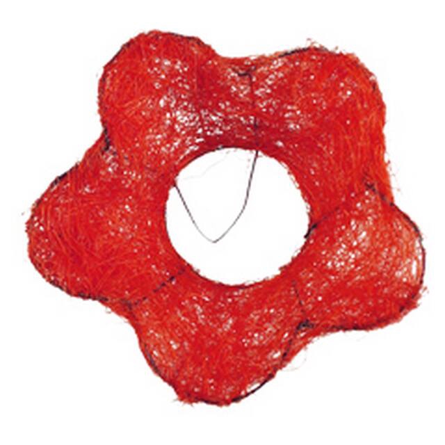 <h4>Bouquet holder sisal flower Ø15cm red</h4>
