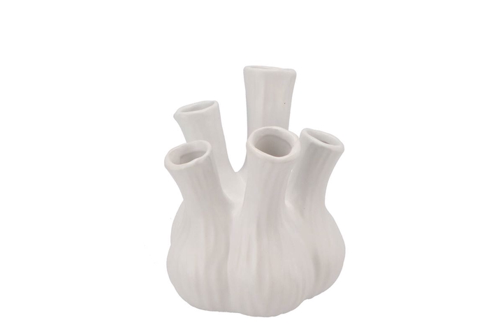 <h4>Aglio Mat White Vase 13x16cm</h4>