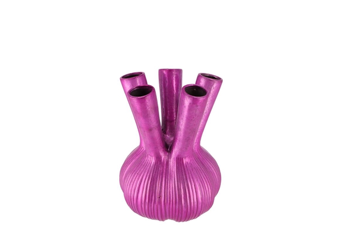<h4>Aglio Straight Fuchsia Vase 13x13x17cm</h4>