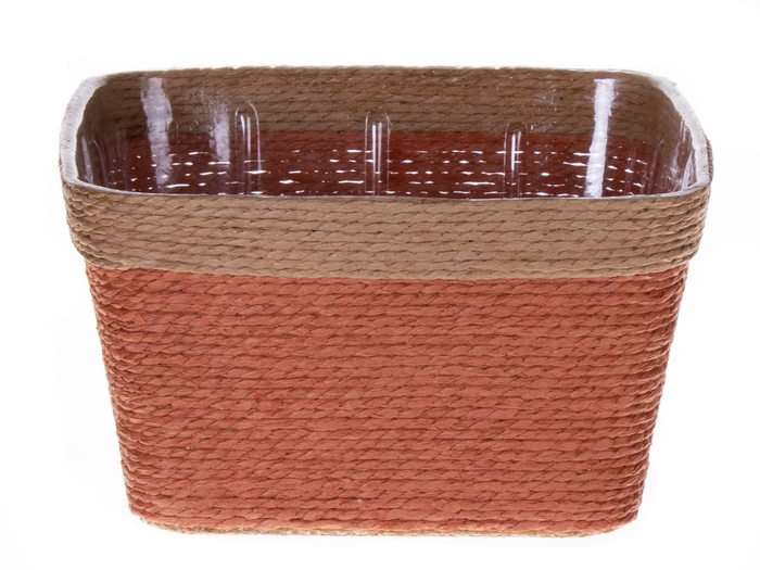 <h4>DF06-590523200 - Basket Riley 17.5x17.5x10 terra/natural</h4>