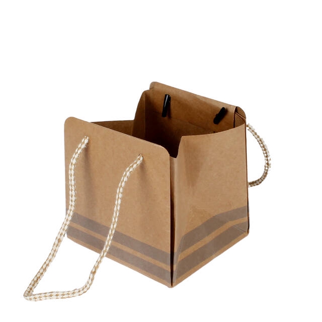 <h4>Bag Sporty carton 9,5x8,5xH9,5cm taupe</h4>