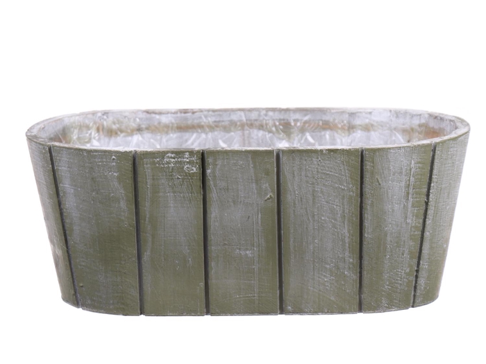 90cm CLEARANCE Olive Green Glazed Tall Tapered Cube Garden Planter/Plant Pot 