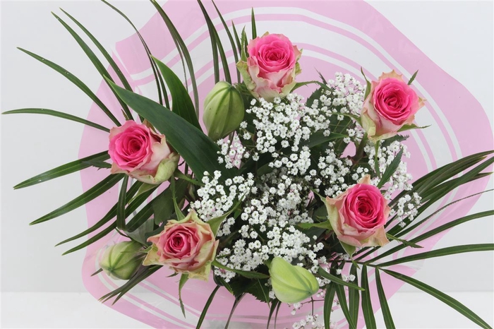 <h4>Boeket Joly Roze</h4>