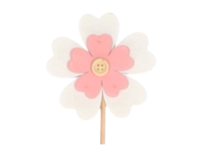 <h4>Deco Stem Flower Gentle 6pc 50cm White Pink Slv</h4>