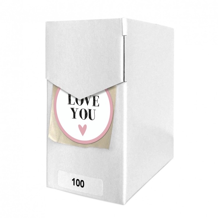 <h4>Decoratie Sticker 40mm x100 I love you</h4>