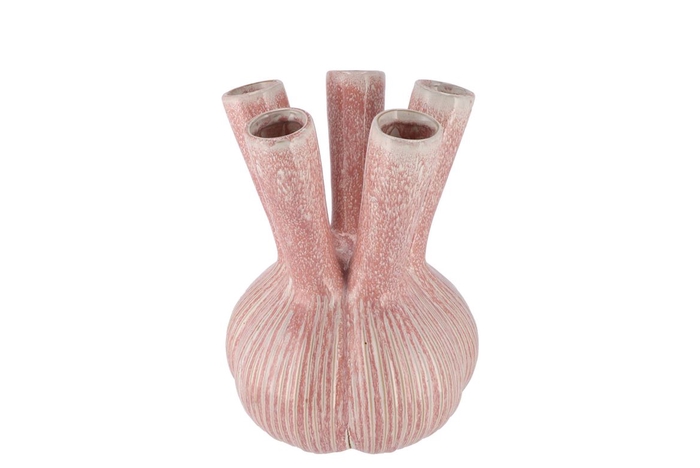 <h4>Aglio Straight Pink Vase 19x19x25cm</h4>