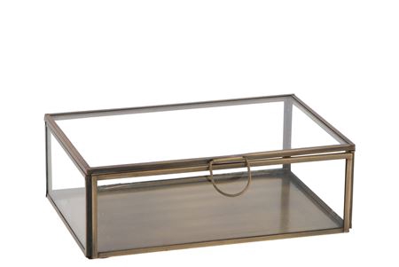 <h4>Amber Doos Glas Gold 18x12x6cm P/1</h4>