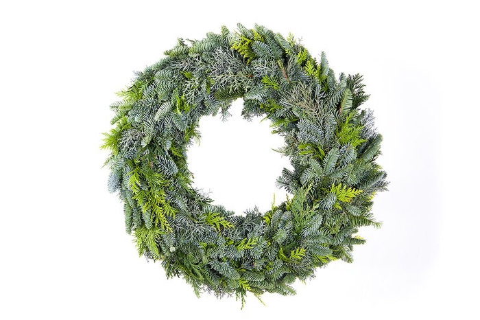 <h4>Wreath christmass green mix round tied</h4>