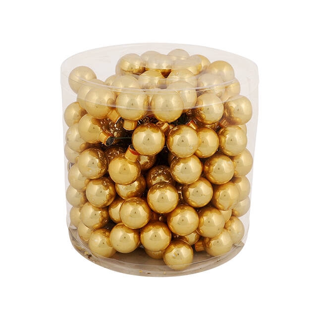<h4>Glasbal 25mm op dr. donker goud pearl 144/koker</h4>