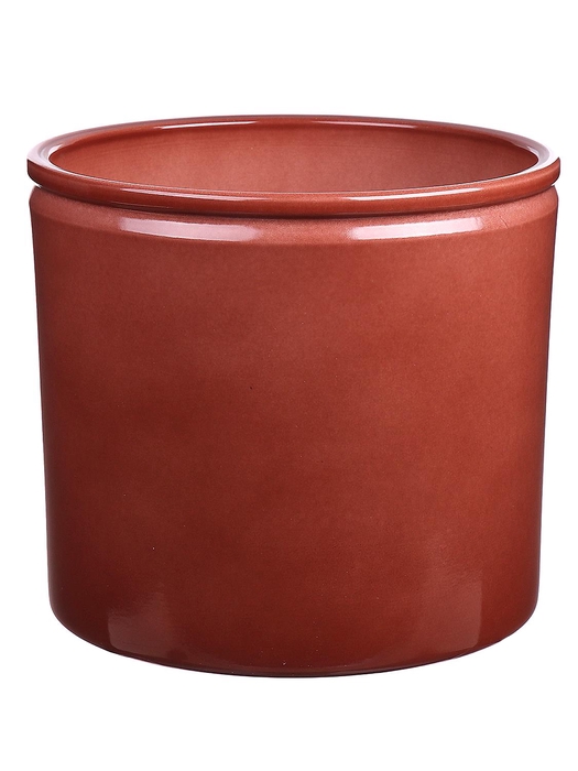 <h4>DF883750200 - Pot Lucca1 d19.4xh17.6cm brown glazed</h4>